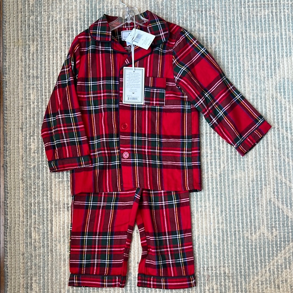NWT Petite Plume imperial tartan flannel Kids Pajamas